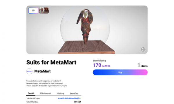【事前登録108,000件突破！】メタバース上の3Dアイテムに特化したNFTマーケットプレイス「MetaMart」がβ版をリリース