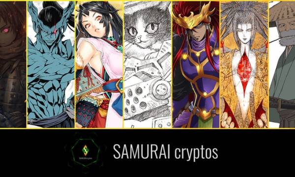 日本アニメ界の著名アーティストたちがNFTプロジェクト「SAMURAI cryptos」に参加、「伝説のサムライ」を描いた1点ものアートNFTのオークションを開催
