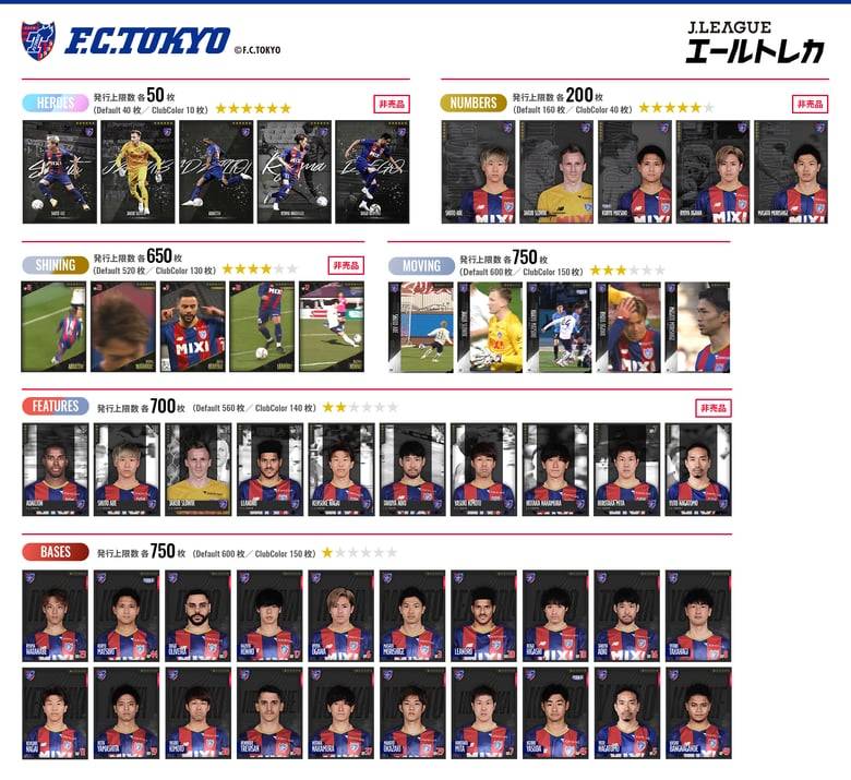 「Ｊリーグ エールトレカ」FC東京 プリセール開始