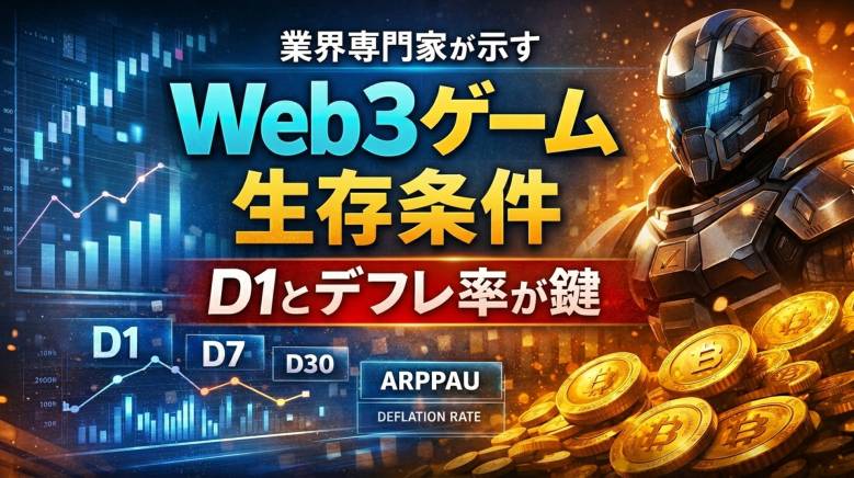 業界専門家5人が「持続可能なWeb3ゲームのKPI」を公開——D1リテンション35〜45%、月次デフレーションの達成がサバイバルの条件