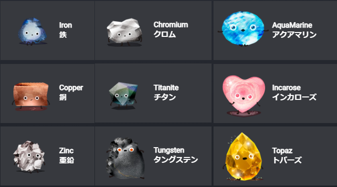 PvEで得る素材