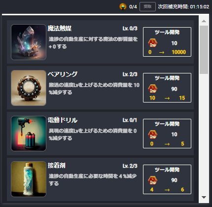 ツールレベル